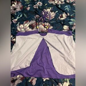 SHEIN curve tub top with halter top strings